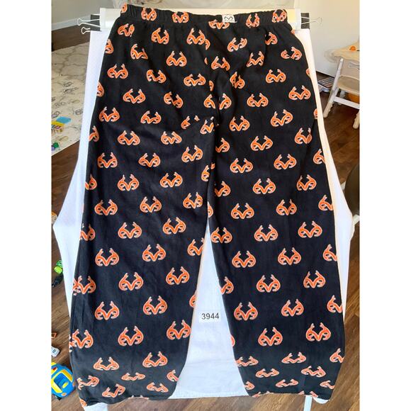 Realtree Women Fleece Pants size XL Black & Orange Casual Stretchy Elastic Waist - Picture 10 of 10